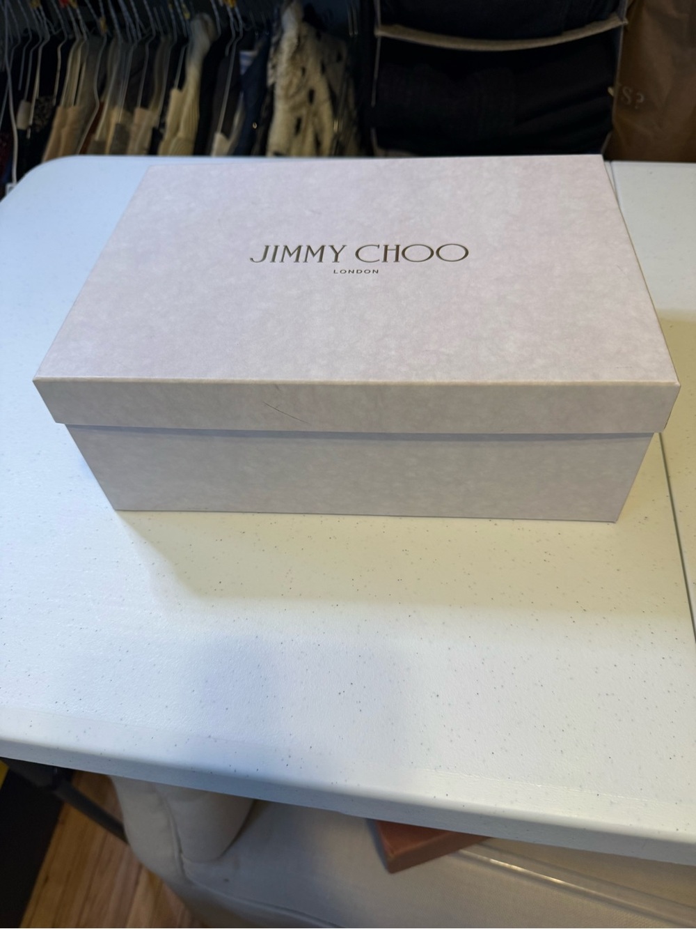 Jimmy choo empty box with dust bags and tissue paper